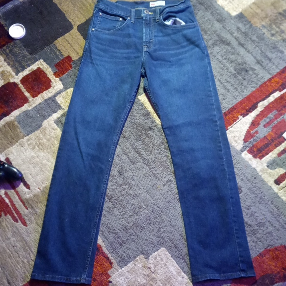 Dark blue slim straight boot jeans